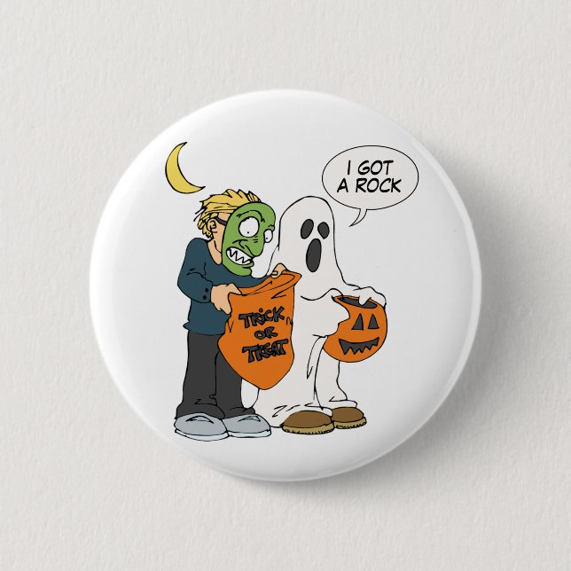 Jag fick en sten Halloween knäppas Knapp (Framsida)