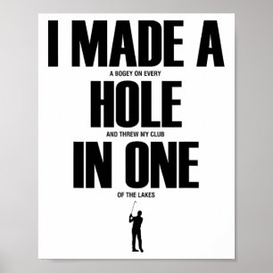Jag Fick Ett Hole In One Rolig Golftröja Golfprese Poster