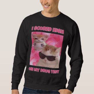 Jag fick högt kattminne lång ärmad tröja