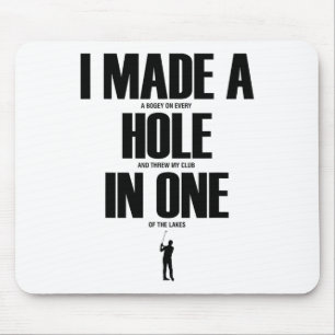 Jag Fick Hole In One Rolig Golftröja Golfpresent  Musmatta