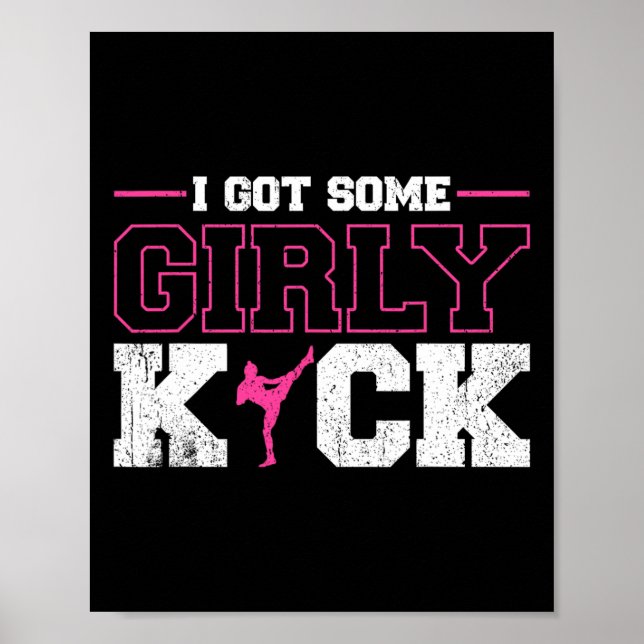 Jag Fick Lite Tjejaktig Spark Kickboxning Poster (Framsidan)