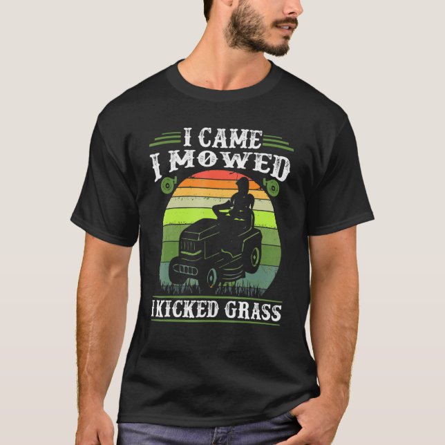 Jag fick mig att äta gräs för Gräsmatta Mower. T Shirt (Framsida)