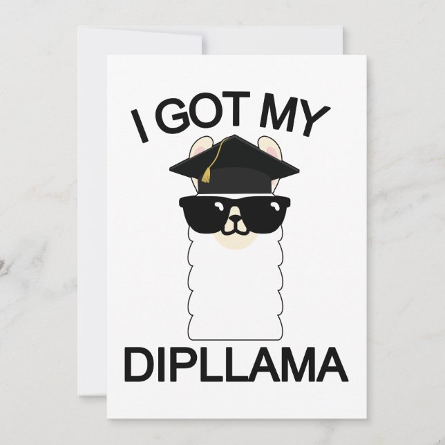 Jag Fick Min Examen Inbjudningar (Framsida)