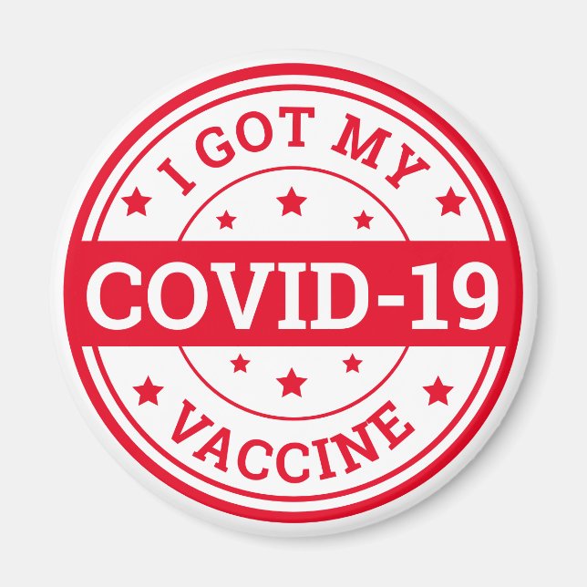 Jag Fick Mitt Covid-19-Vaccin Magnet (Framsidan)