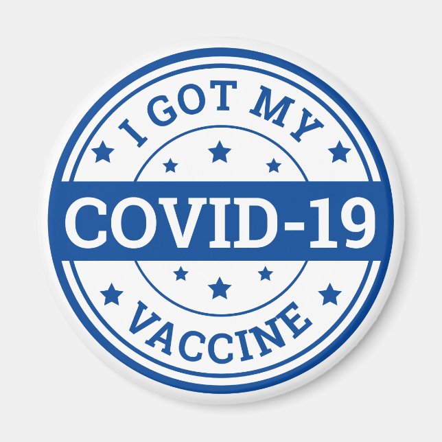 Jag Fick Mitt Covid-19-Vaccin Magnet (Framsidan)