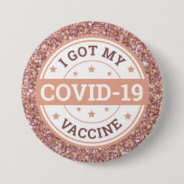 Jag Fick Mitt Covid-19-Vaccin Rose Gold Knapp