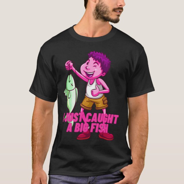 JAG FICK NYSS EN STOR FISK. T SHIRT (Framsida)
