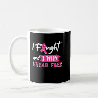 Jag fick och jag fick 5 års fri bröstcancer Medvet Kaffemugg