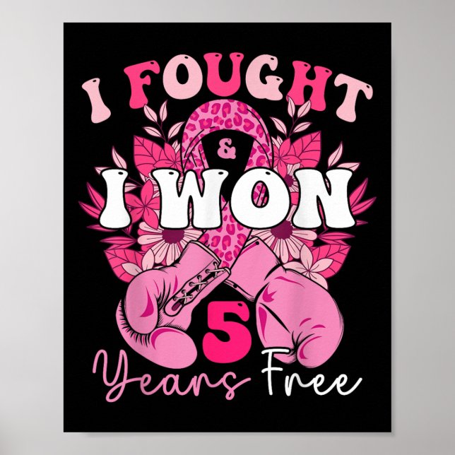 Jag fick och jag fick 5 års fri bröstcancer poster (Framsidan)