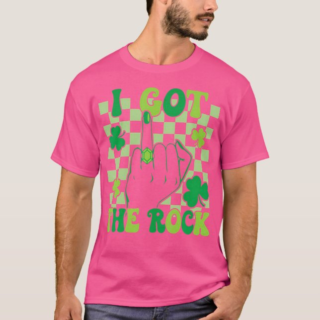 Jag Fick Rock Möhippa Bröllop St Patrick'S D T Shirt (Framsida)