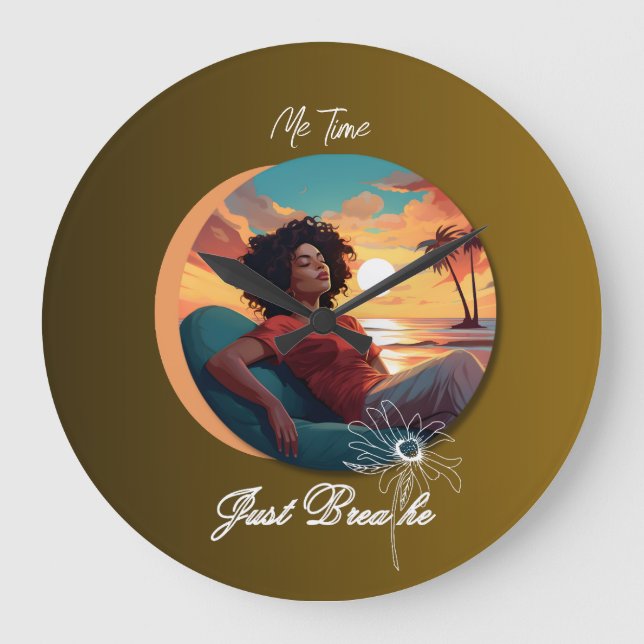 Jag fick tid "Breathe" Stor Klocka (Framsida)
