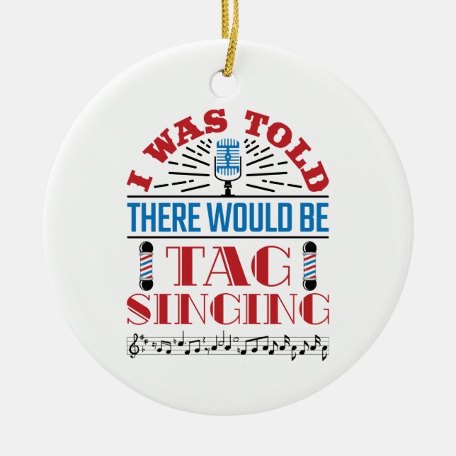 Jag fick veta att det skulle bli Märkre som sjunge Julgransprydnad Keramik (Framsidan)