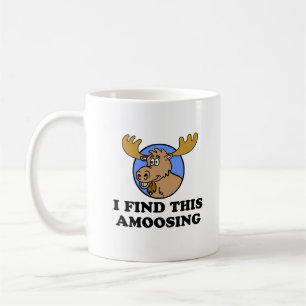 Jag finner denna Amoosing roliga älgmugg Kaffemugg