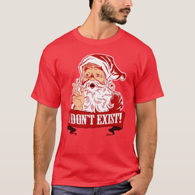 Jag finns inte, jultomten t shirt (Framsida)