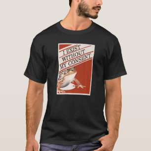 Jag finns utan mitt medgivande, lustigt papper M T Shirt