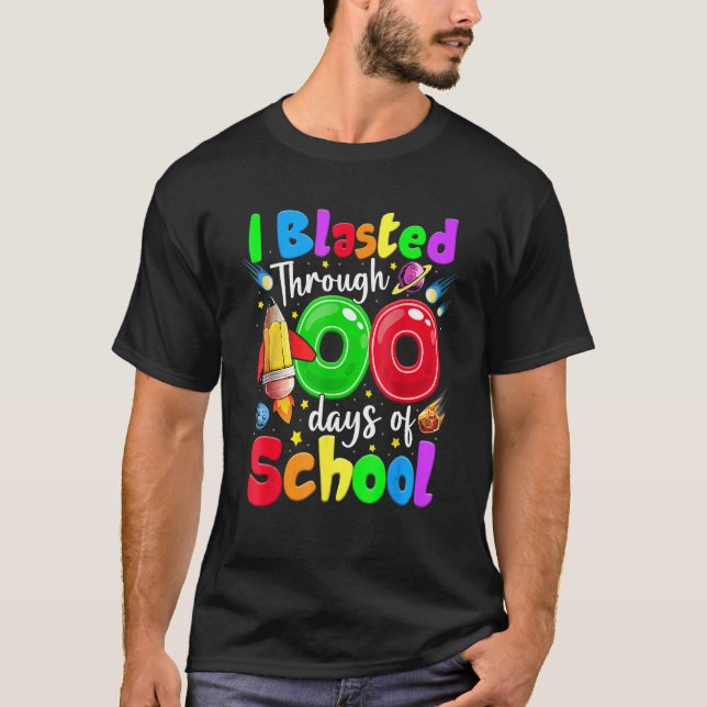 Jag Firade 100 Dagar På Skolan 100:e Dagen Te T Shirt (Framsida)
