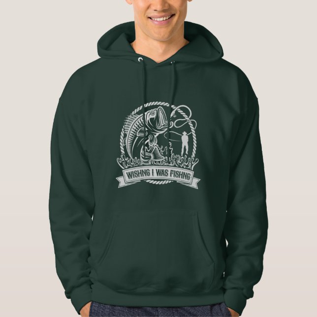 Jag fiskade hoodie (Framsida)