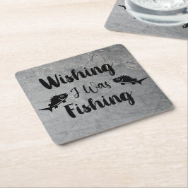 Jag fiskade roligt. underlägg papper kvadrat