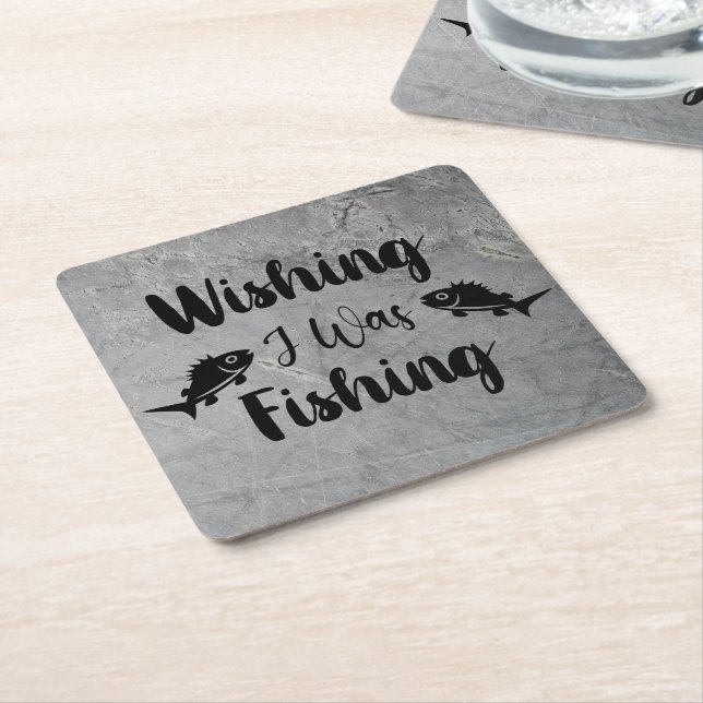 Jag fiskade roligt. underlägg papper kvadrat (Vinklad)