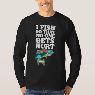 Jag fiskar så att ingen får Ont Fars dag Fishi T Shirt