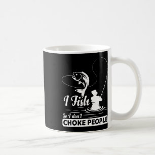 Jag fiskar - så jag gör det inte - Choke People Ro Kaffemugg