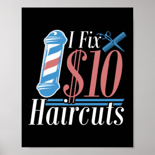 Jag fixar 10 hårklipp Hair Stylist Hairdresser Bar Poster