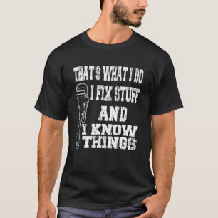 Jag fixar Saker och jag känner Sak Sarcastic Mecha T Shirt