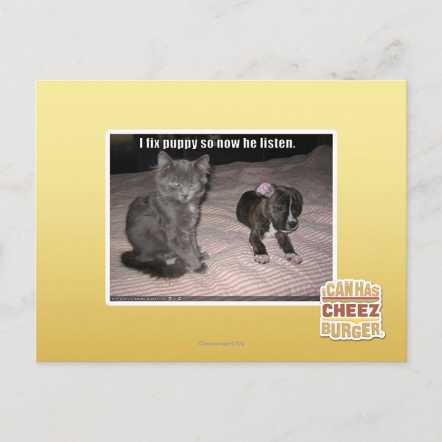 Jag fixar valpen vykort (Framsida)