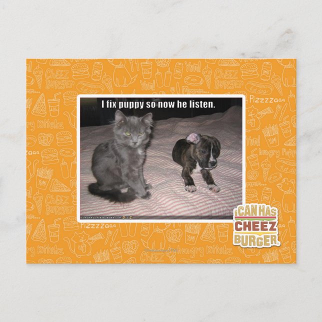 Jag fixar valpen vykort (Framsida)