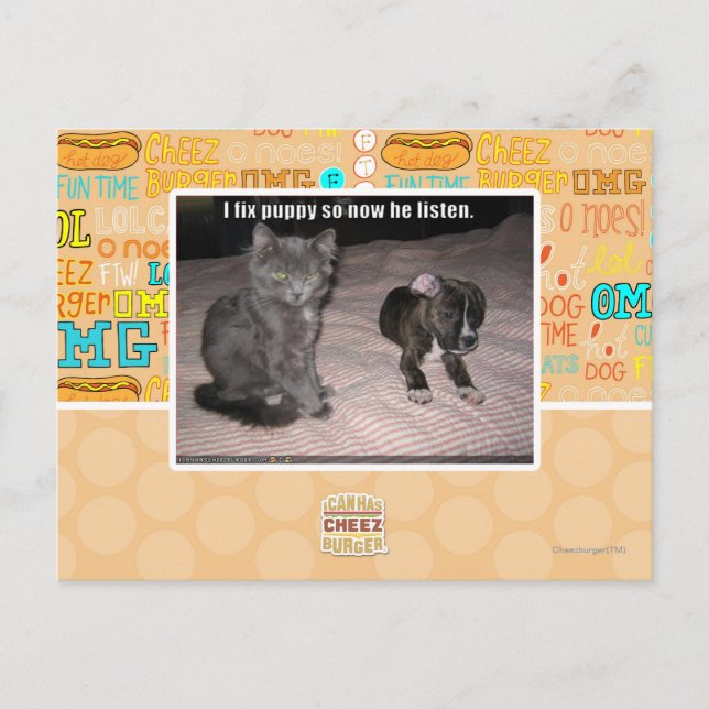 Jag fixar valpen vykort (Framsida)