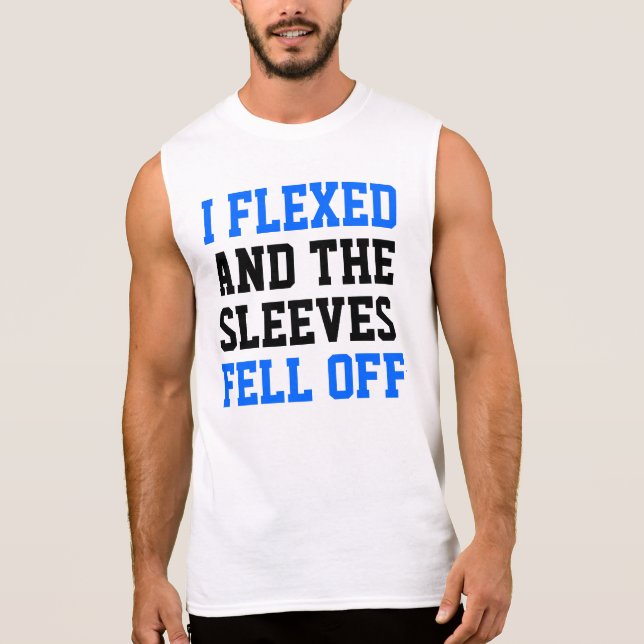 Jag Flexte och Sleeverna Fell Av Blue/Blk Ult.Tee Ärmlös T-shirt (Framsida)