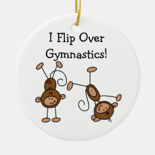 Jag flippar över Gymnastiken Julgransprydnad Keramik