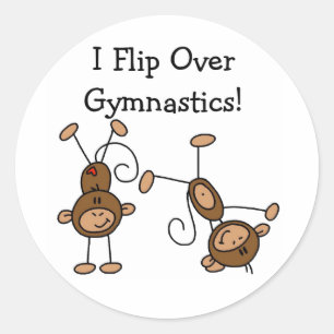 Jag flippar över Gymnastiken Runt Klistermärke