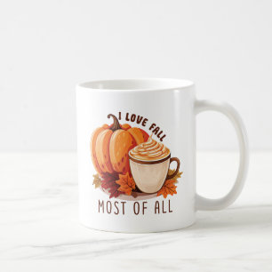 Jag flödar mest av allt i Kärlek - Latte- och höst Kaffemugg