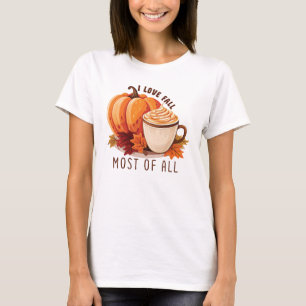 Jag flödar mest av allt i Kärlek - Latte- och höst T Shirt