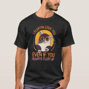 Jag fluffar Kärlek, även om du alltid flippar upp  T Shirt
