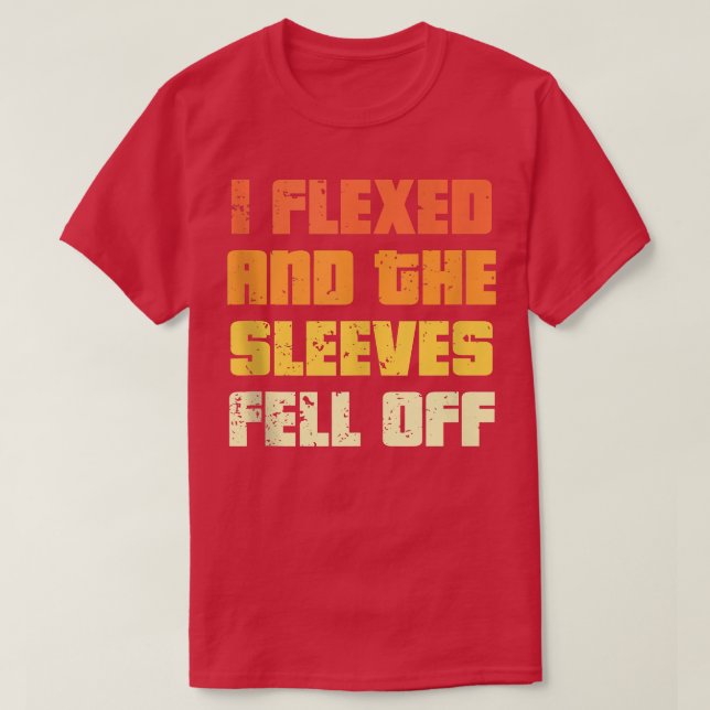 Jag flydde från Bodybuilding och Sleeverna sjönk f T Shirt (Design framsida)