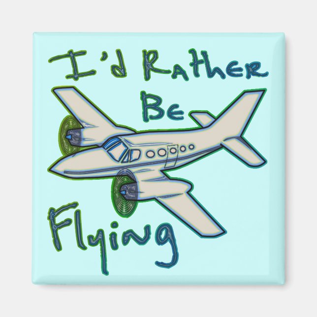 Jag flyger hellre. magnet (Framsidan)