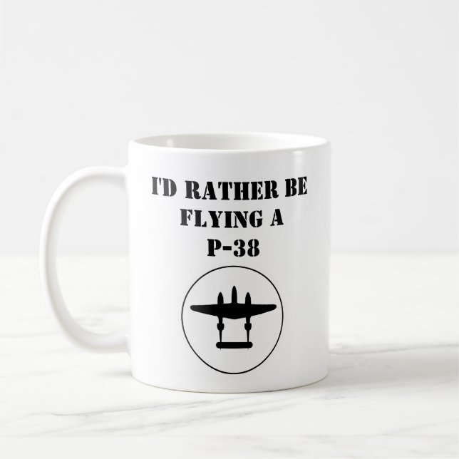 Jag flyger hellre P-38 Kaffemugg (Vänster)