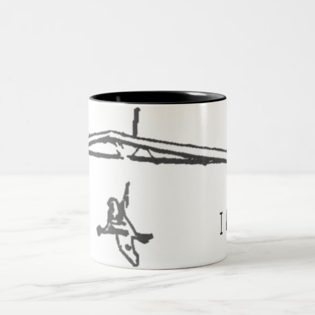 Jag flyger muggen Två-Tonad mugg (Center)