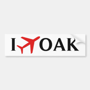 Jag flyger OAKEN - den Oakland internationell Bildekal