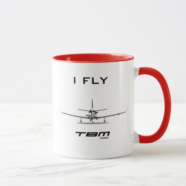 Jag flyger TBM - pilot- kaffemugg (Höger)