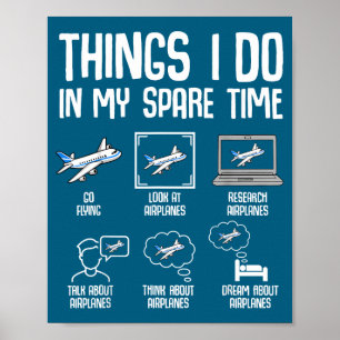Jag Flygplanssaker Fritid Plan Poster