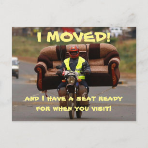 Jag flyttat adressändringvykortet meddelande vykort