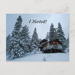 Jag flyttat! meddelande vykort