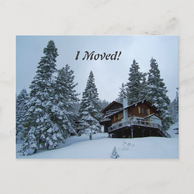 Jag Flyttat! Meddelande Vykort (Framsida)