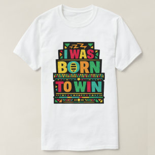 Jag Föddes För Att Segra Retro Citat Konst T Shirt