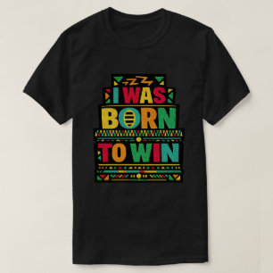 Jag Föddes För Att Segra Retro Citat Konst T Shirt