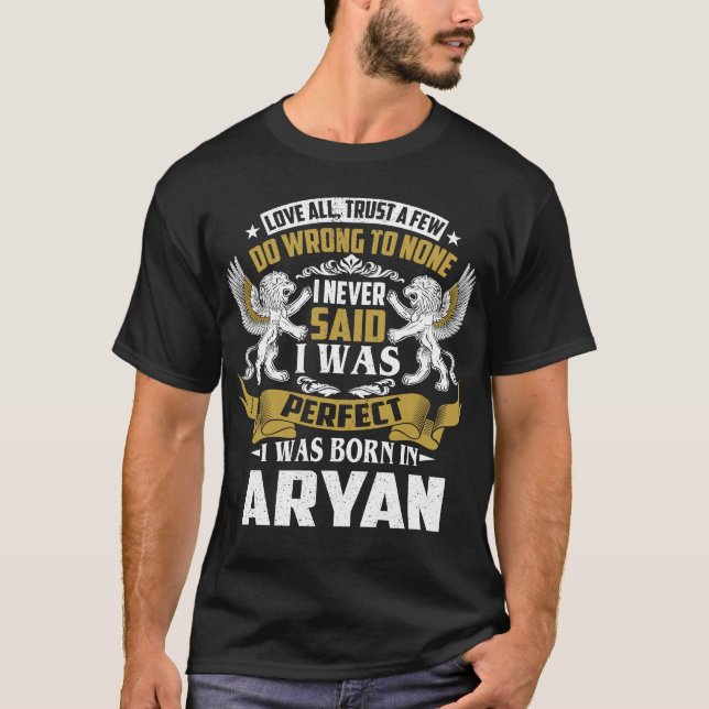 Jag föddes i ARYAN Family Namn T Shirt (Framsida)