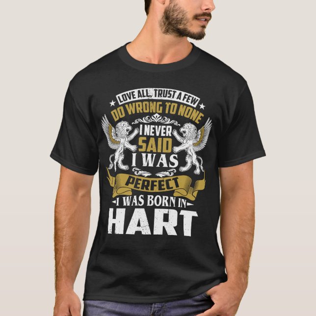 Jag föddes i HART-familjen Namn T Shirt (Framsida)
